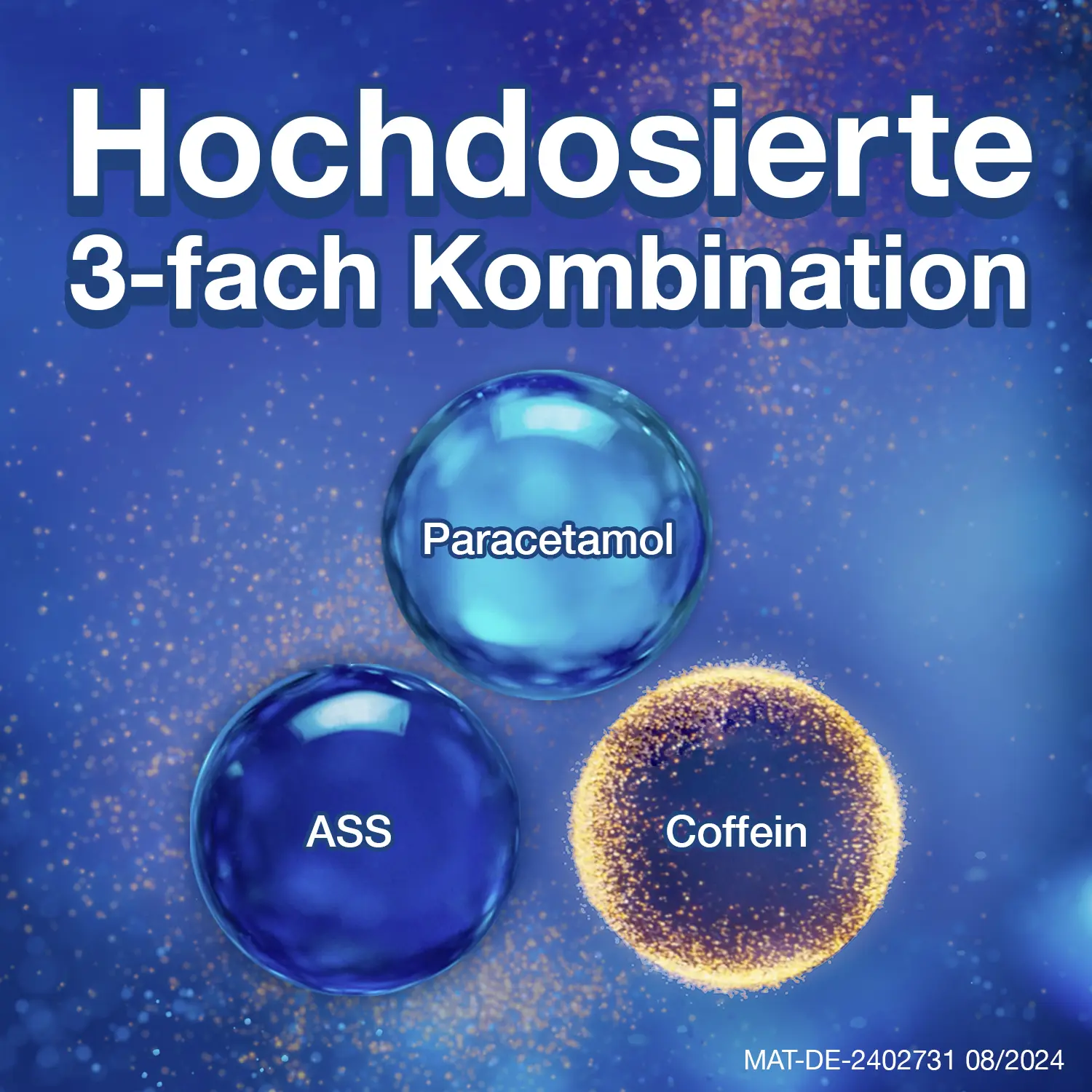 Hochdosierte 3-fach Kombination: Paracetamol, ASS, Coffein