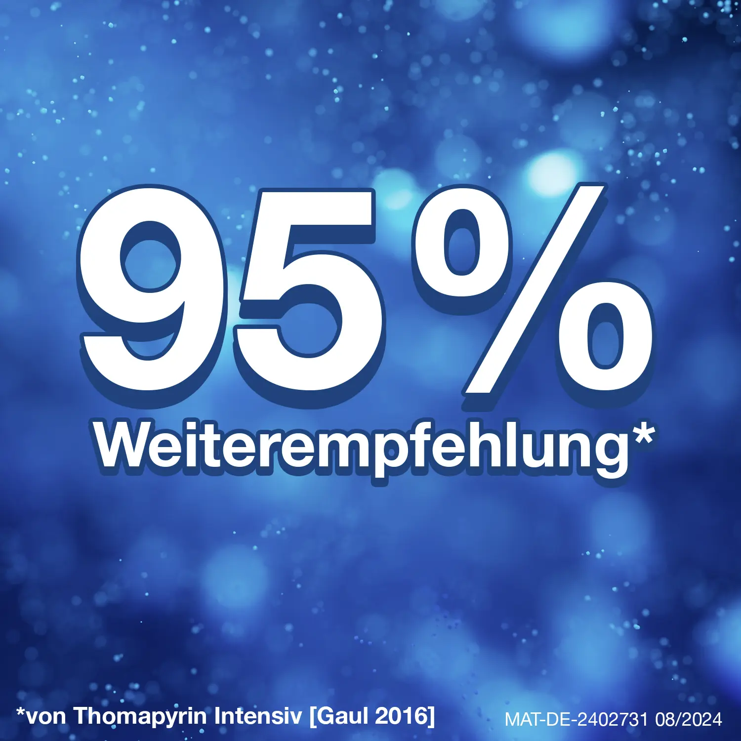 95% Weiterempfehlung* *von Thomapyrin® INTENSIV [Gaul 2016]