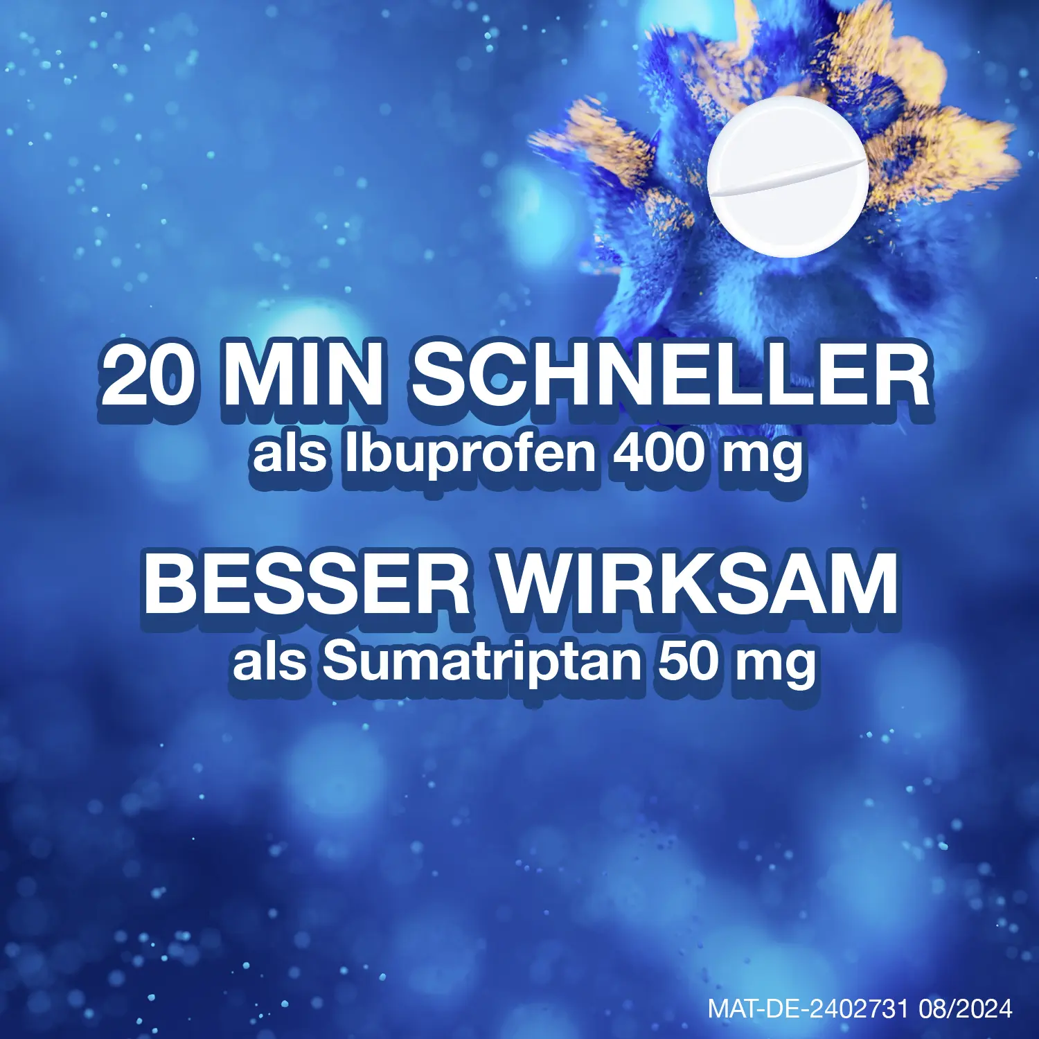 20 Min Schneller als Ibuprofein 400 mg. Besser wirksam als Sumatriptan 50mg.